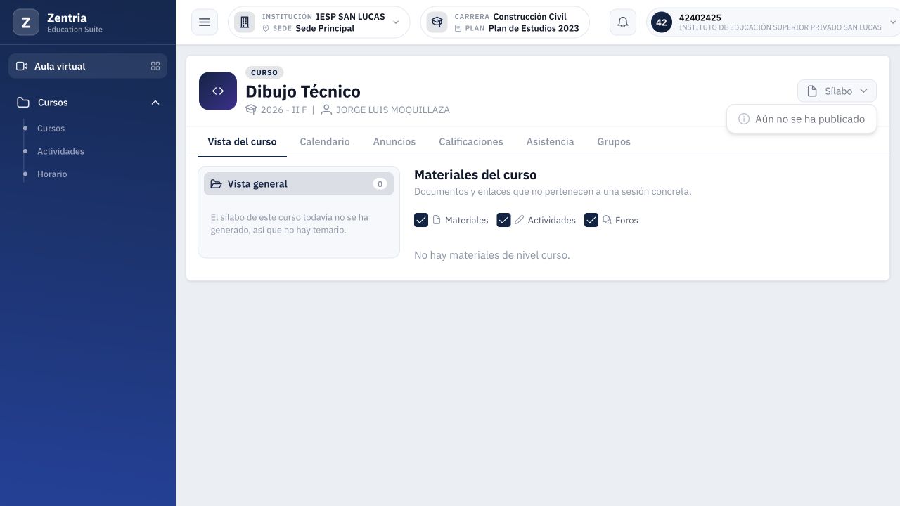 Menú Sílabo sin documento disponible: Aún no se ha publicado no es una acción de descarga.