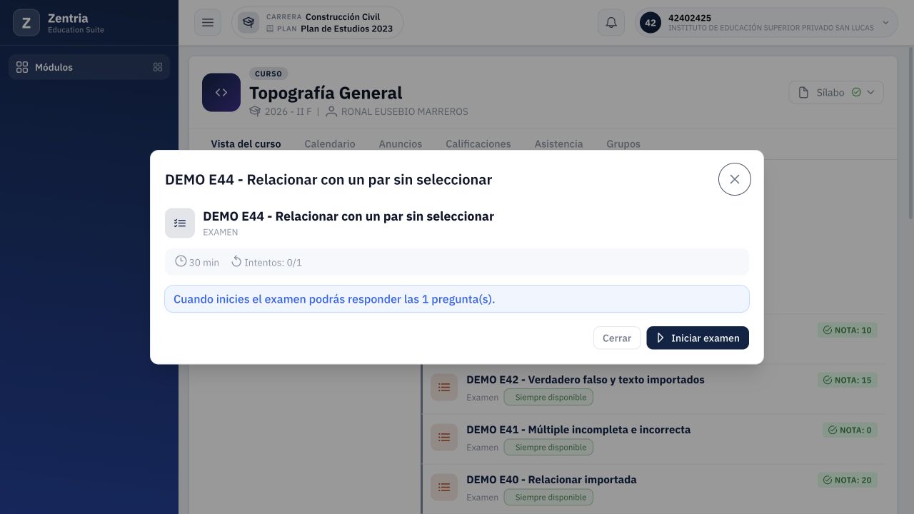 E44 antes de iniciar: treinta minutos, cero de un intento y una pregunta.
