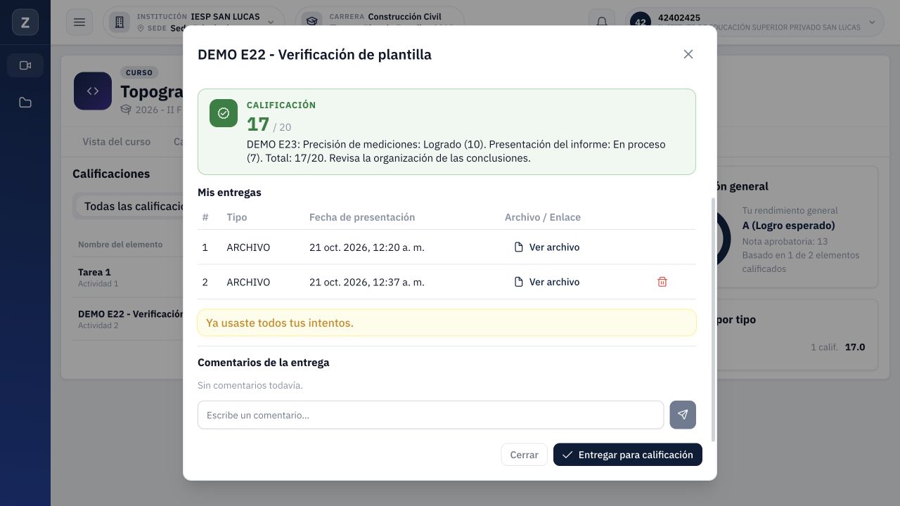 Nuevo borrador del alumno: la fila anterior se conserva y sólo la nueva puede quitarse.